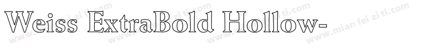 Weiss ExtraBold Hollow字体转换
